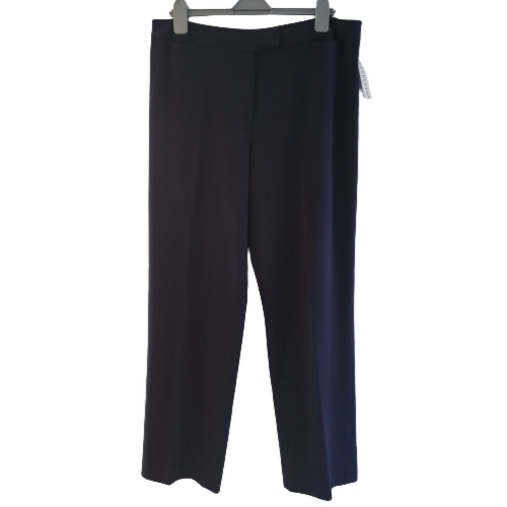 Pendleton Relaxed Compliment Stretch Zip High Waist Trouser Pant Navy Blue